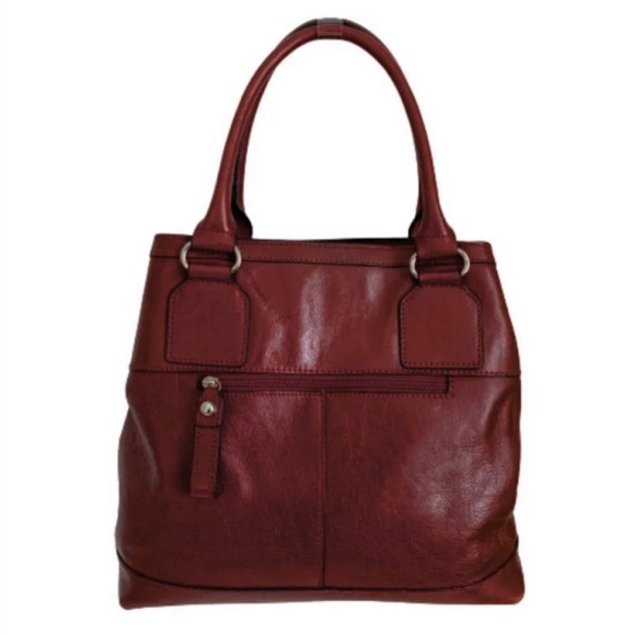 Wilson Leather | Brownish Red Leather Medium Large Tote Bag - Picture 2 of 16